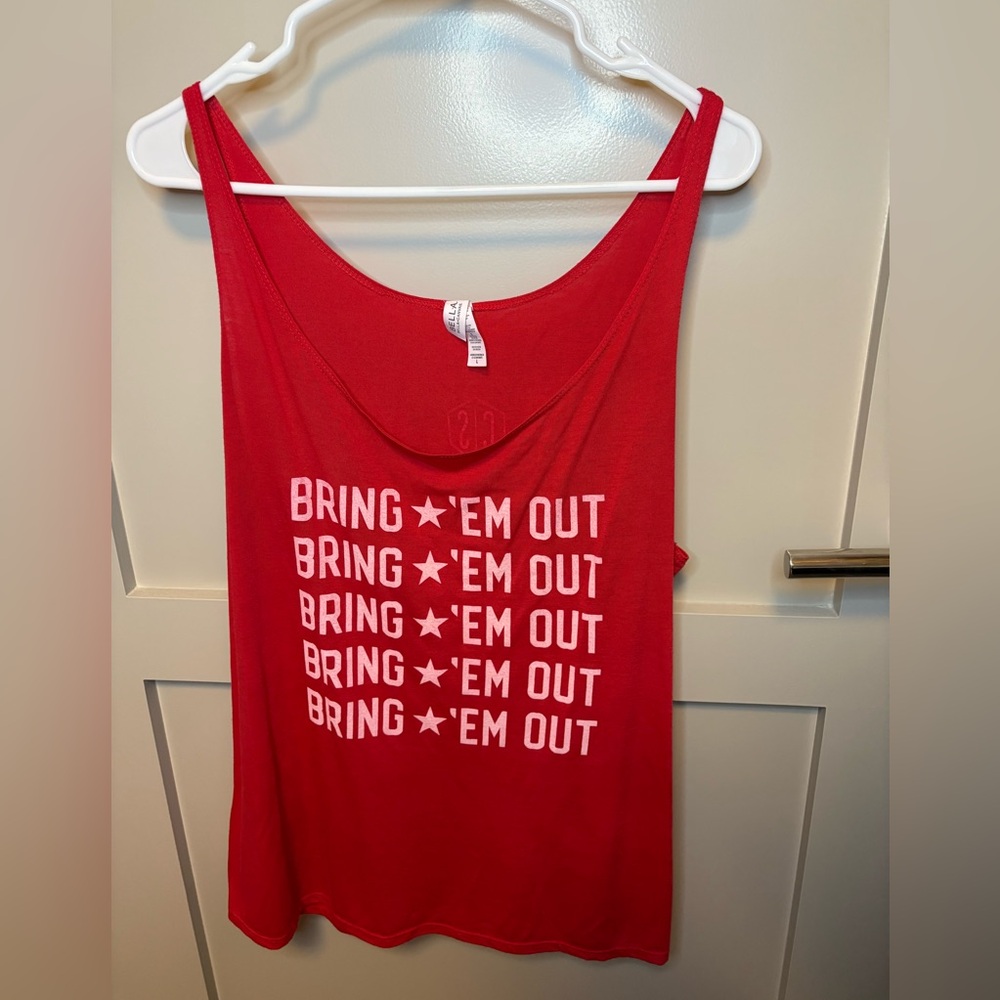 Bring ‘Em Out red game day tank top